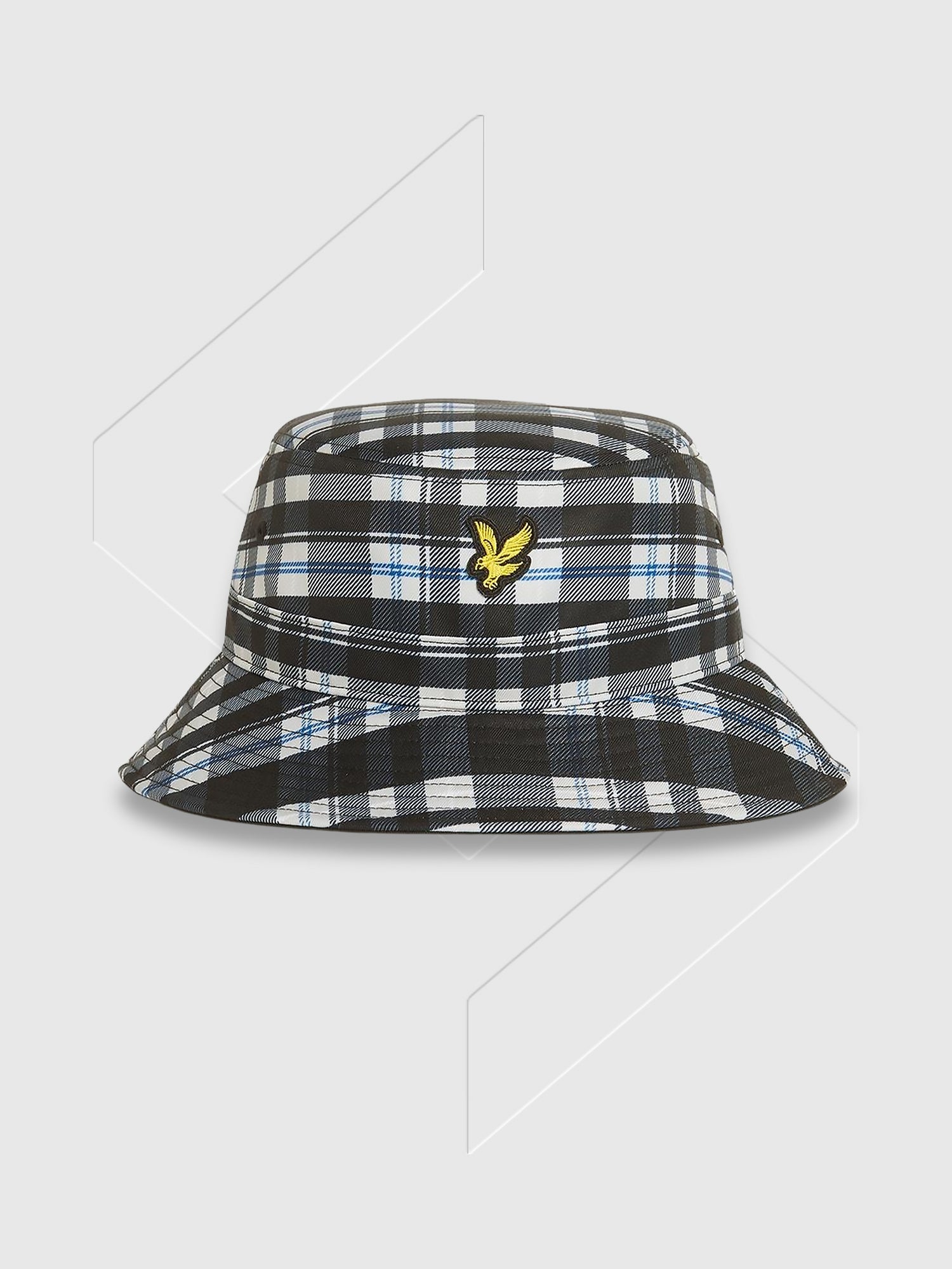 Lyle and Scott Tartan Bucket Hat Black/White from Saxumo.com