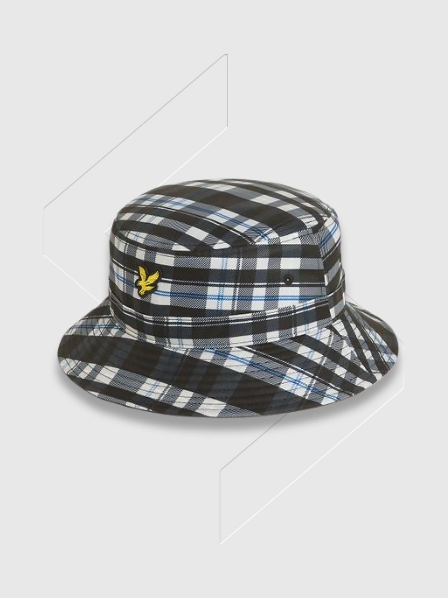 Lyle and Scott Tartan Bucket Hat Black/White from Saxumo.com
