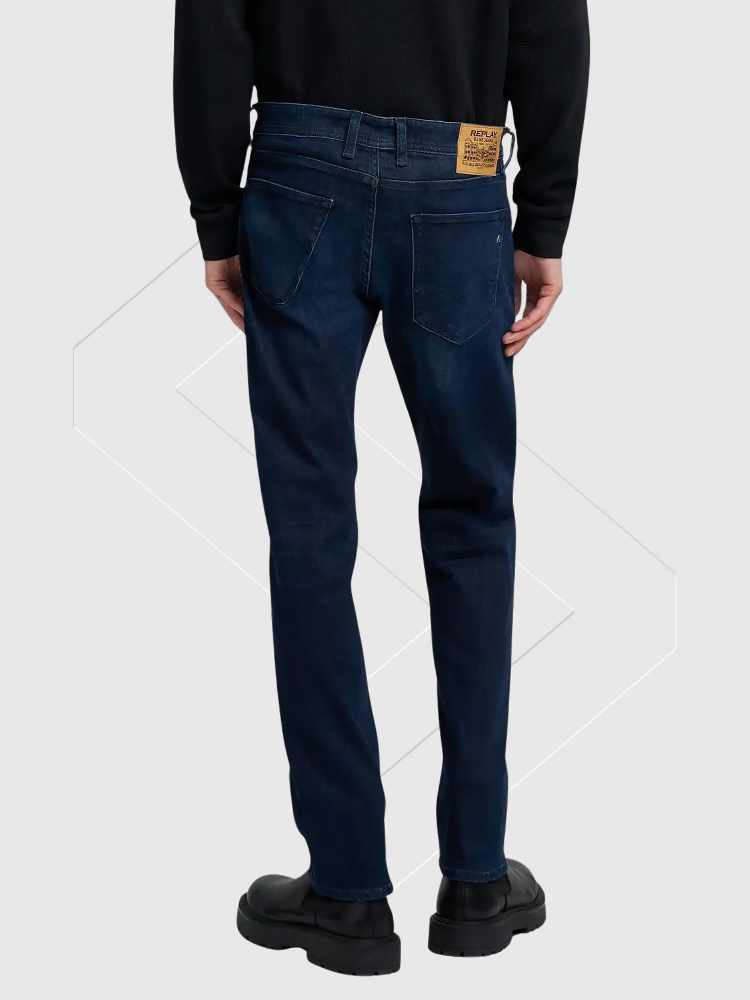 Replay Grover Straight-Fit Jeans Dark Blue from Saxumo
