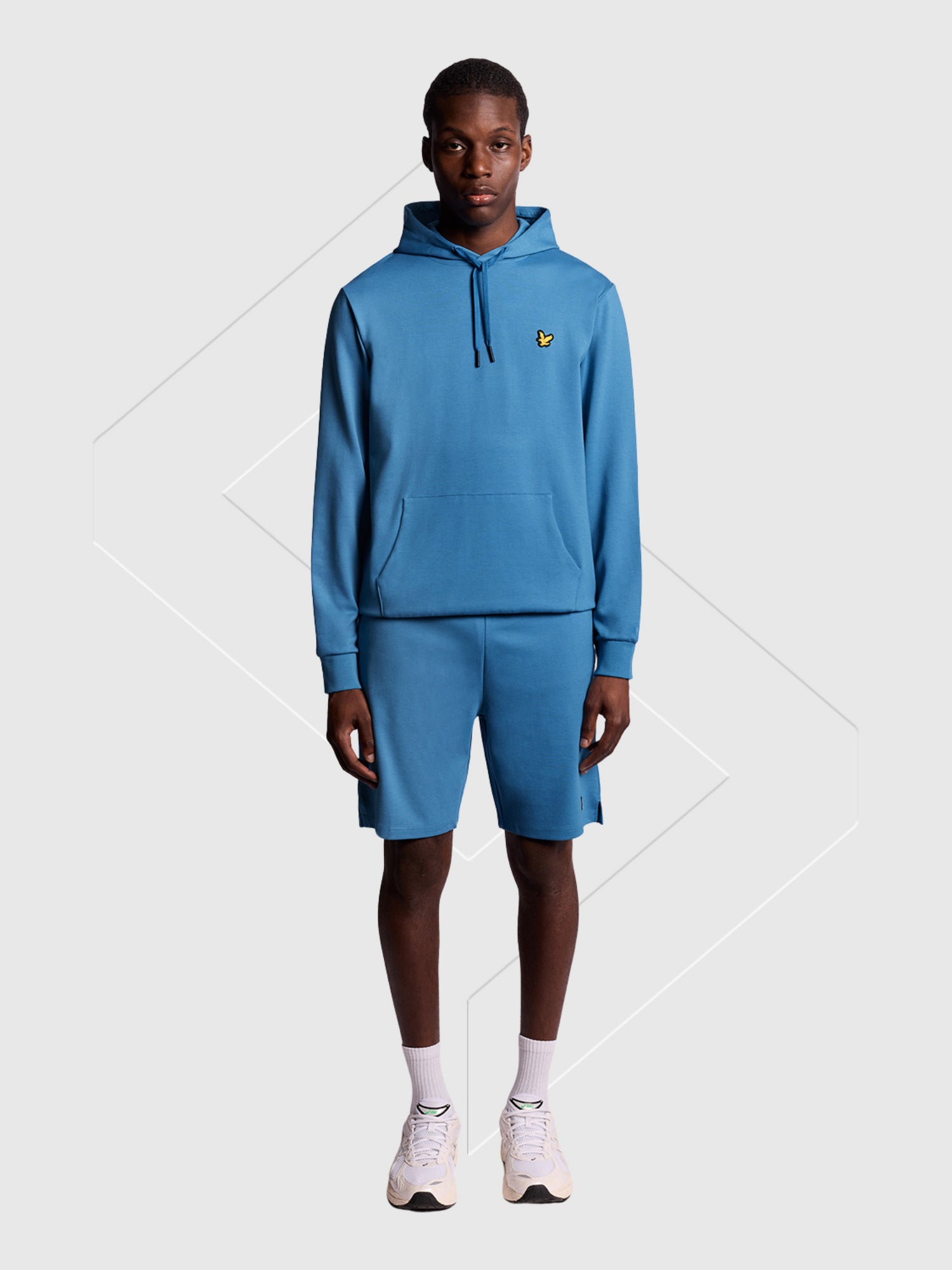Lyle And Scott Fly Fleece Hoodie Parisian Blue from Saxumo.com