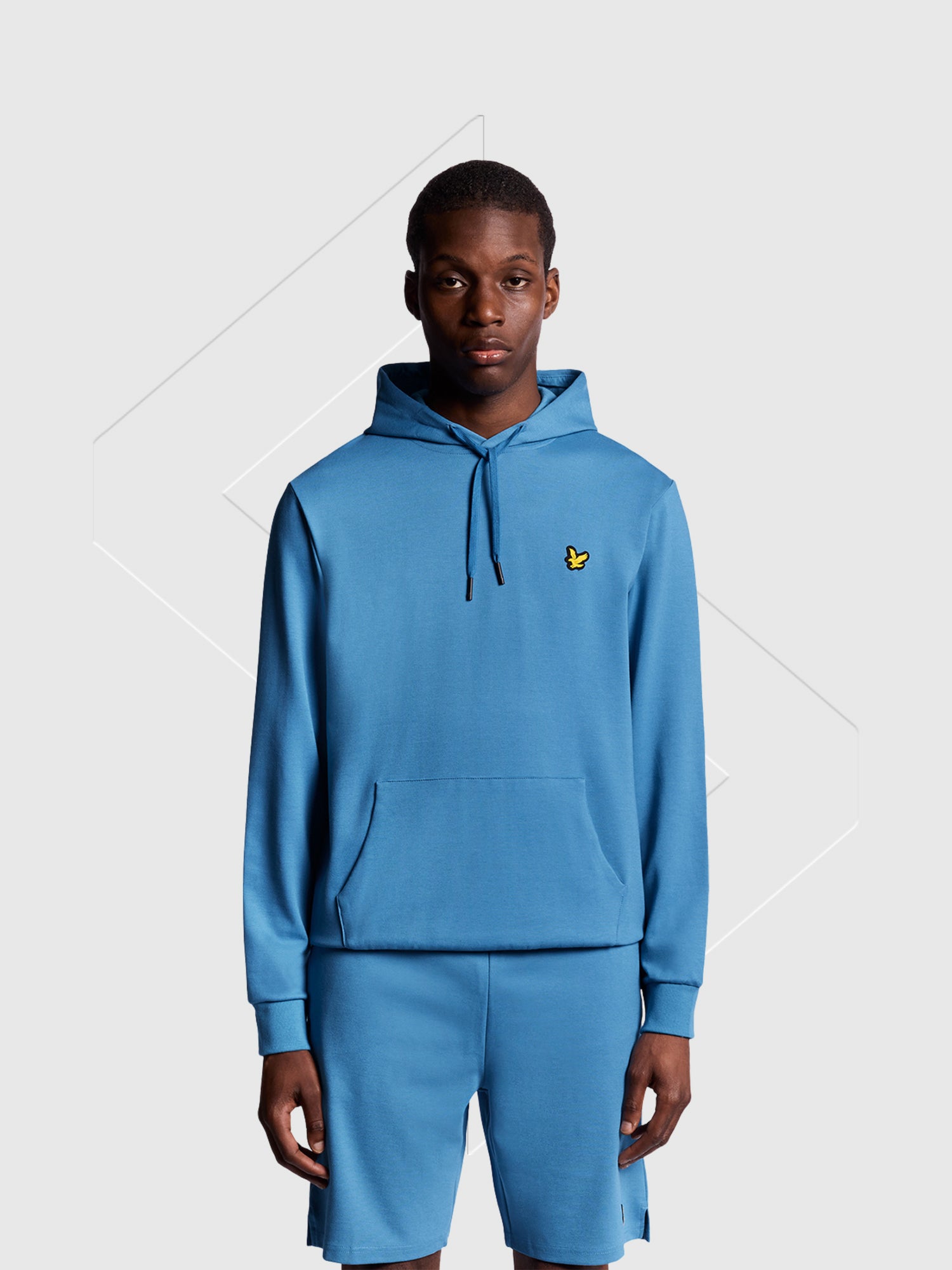 Lyle And Scott Fly Fleece Hoodie Parisian Blue from Saxumo.com