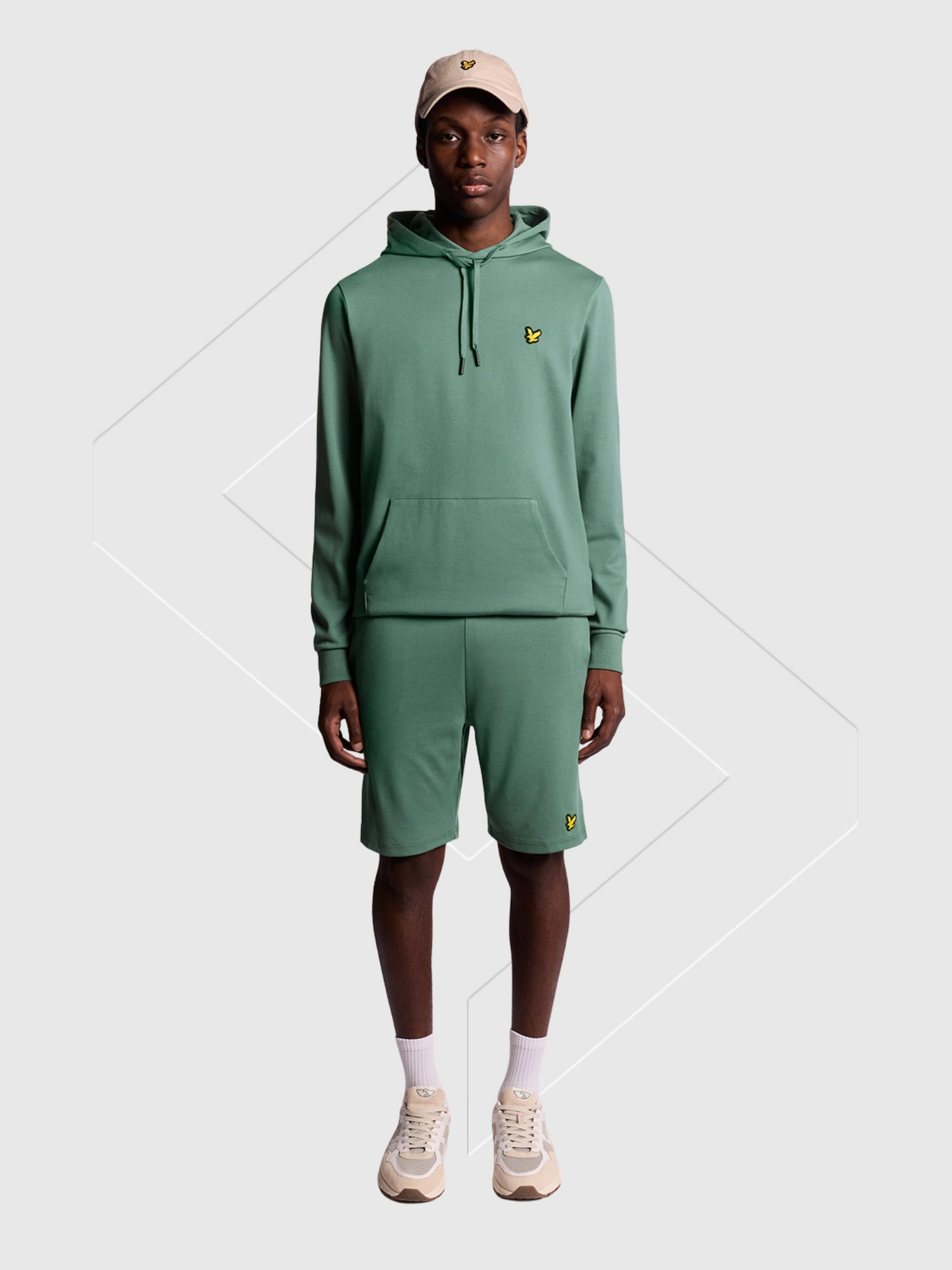 Lyle And Scott Fly Fleece Hoodie Silver Pine from Saxumo.com