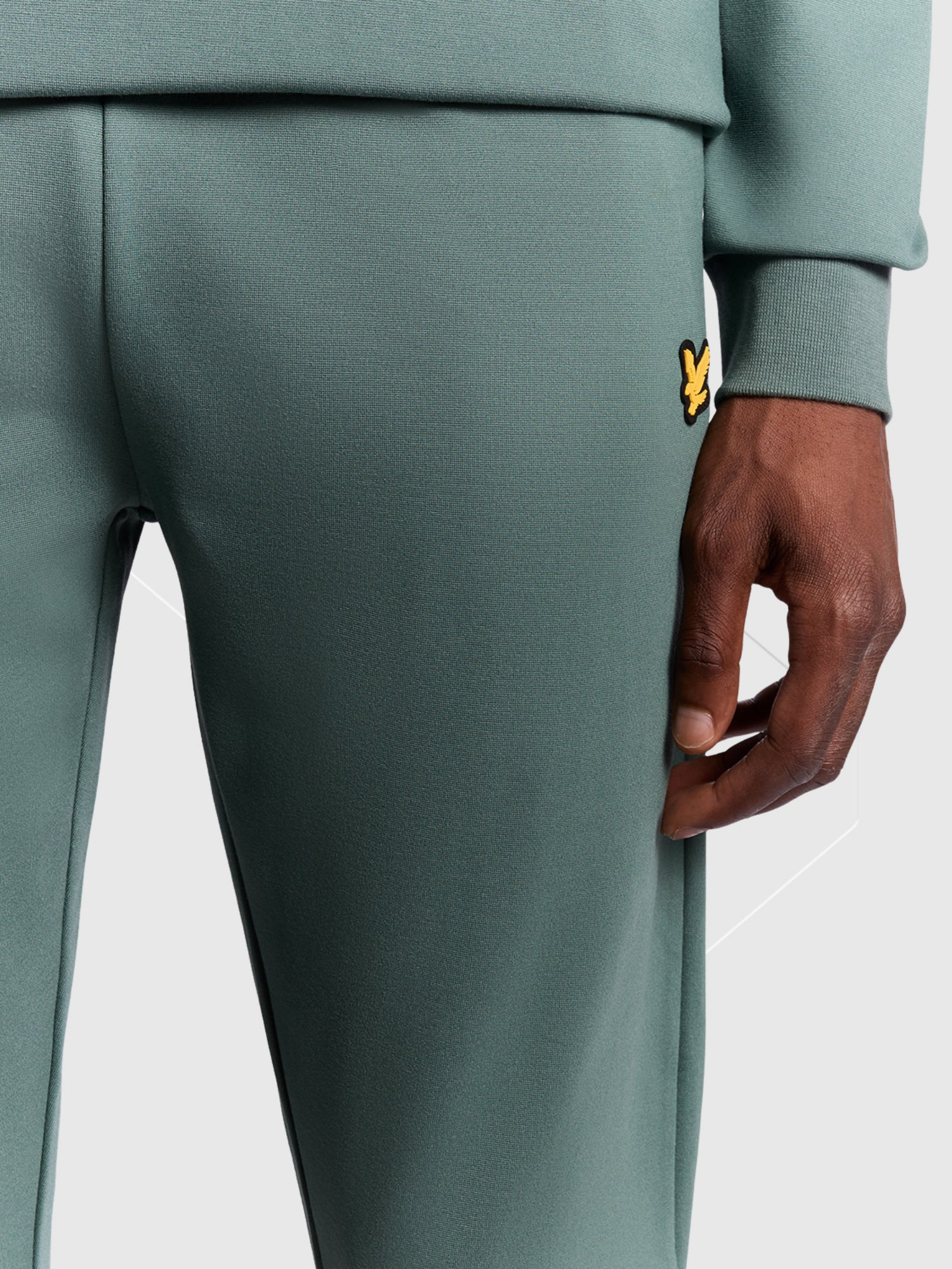 Lyle And Scott Fly Fleece Trackies Pant Silver Pine from Saxumo.com