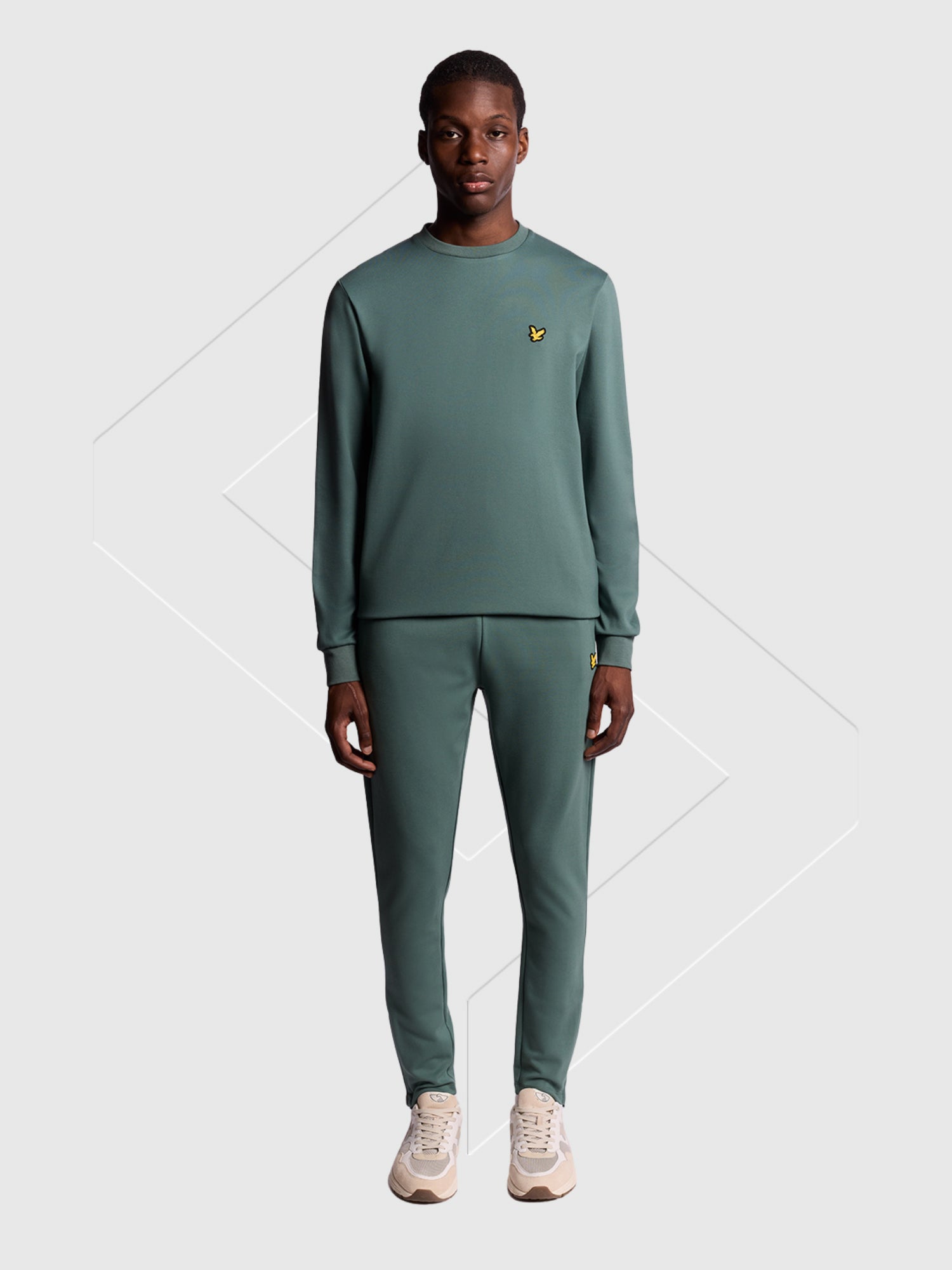 Lyle And Scott Fly Fleece Trackies Pant Silver Pine from Saxumo.com