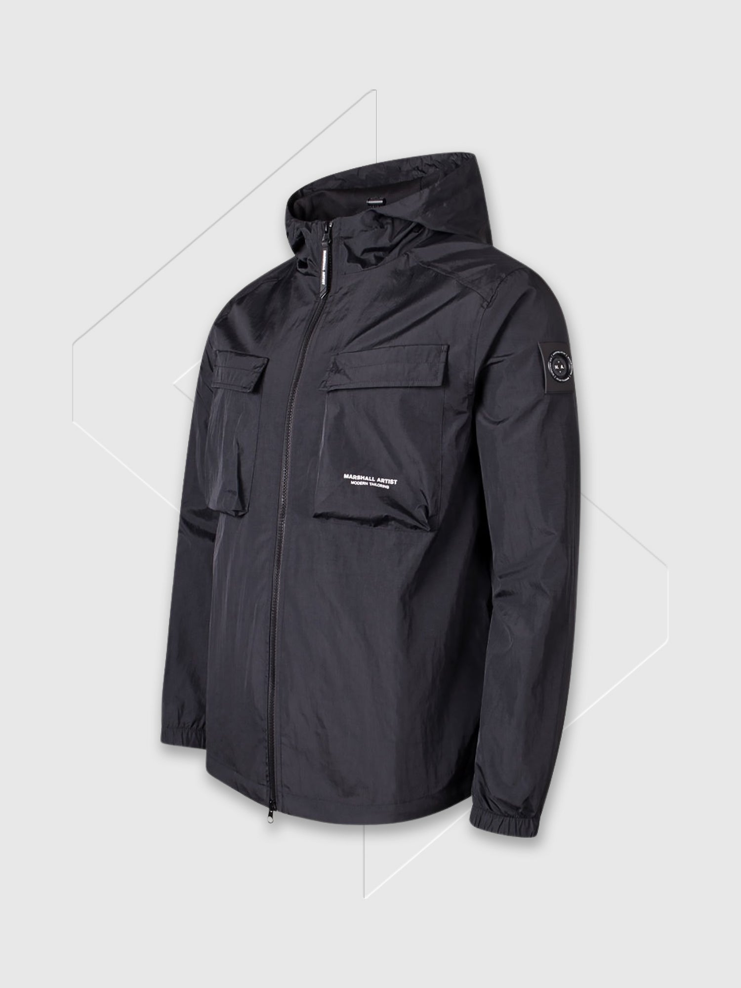 Marshall Artist Crux Hooded Overshirt Black from Saxumo.com