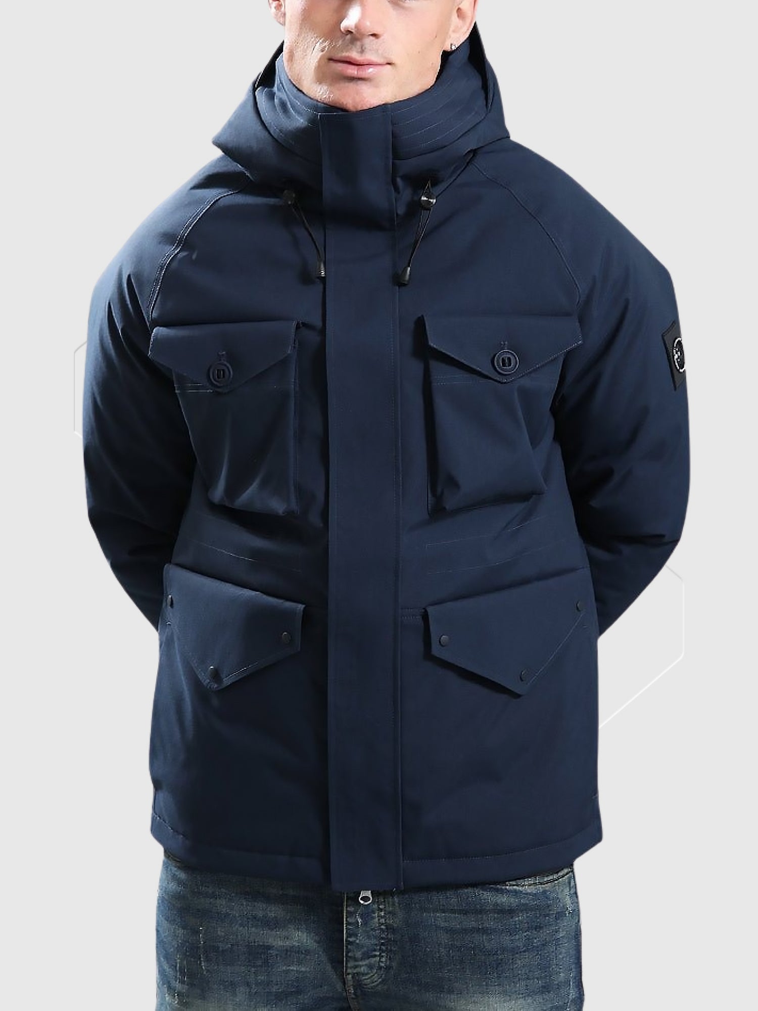 Marshall Artist Seaforth Parka Navy from Saxumo.com