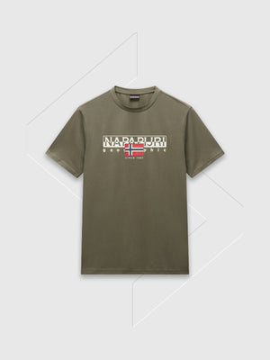Napapijri Aylmer Graphic T-shirt Tea Leaf Green from Saxumo.com
