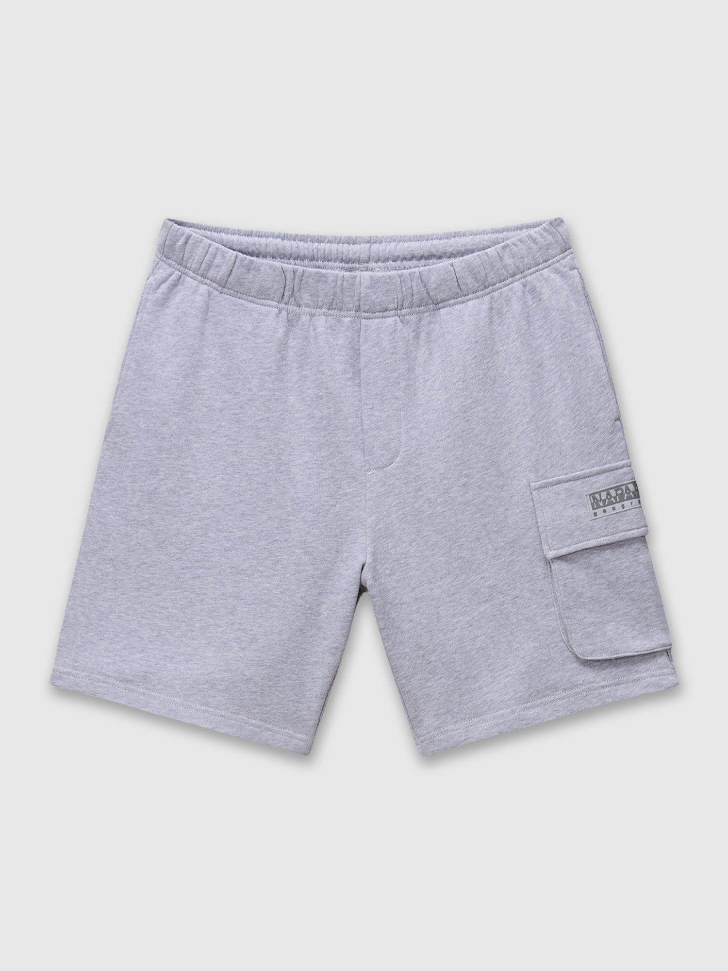 Napapijri Box Logo Cargo Bermuda Short Light Grey Mel from Saxumo.com