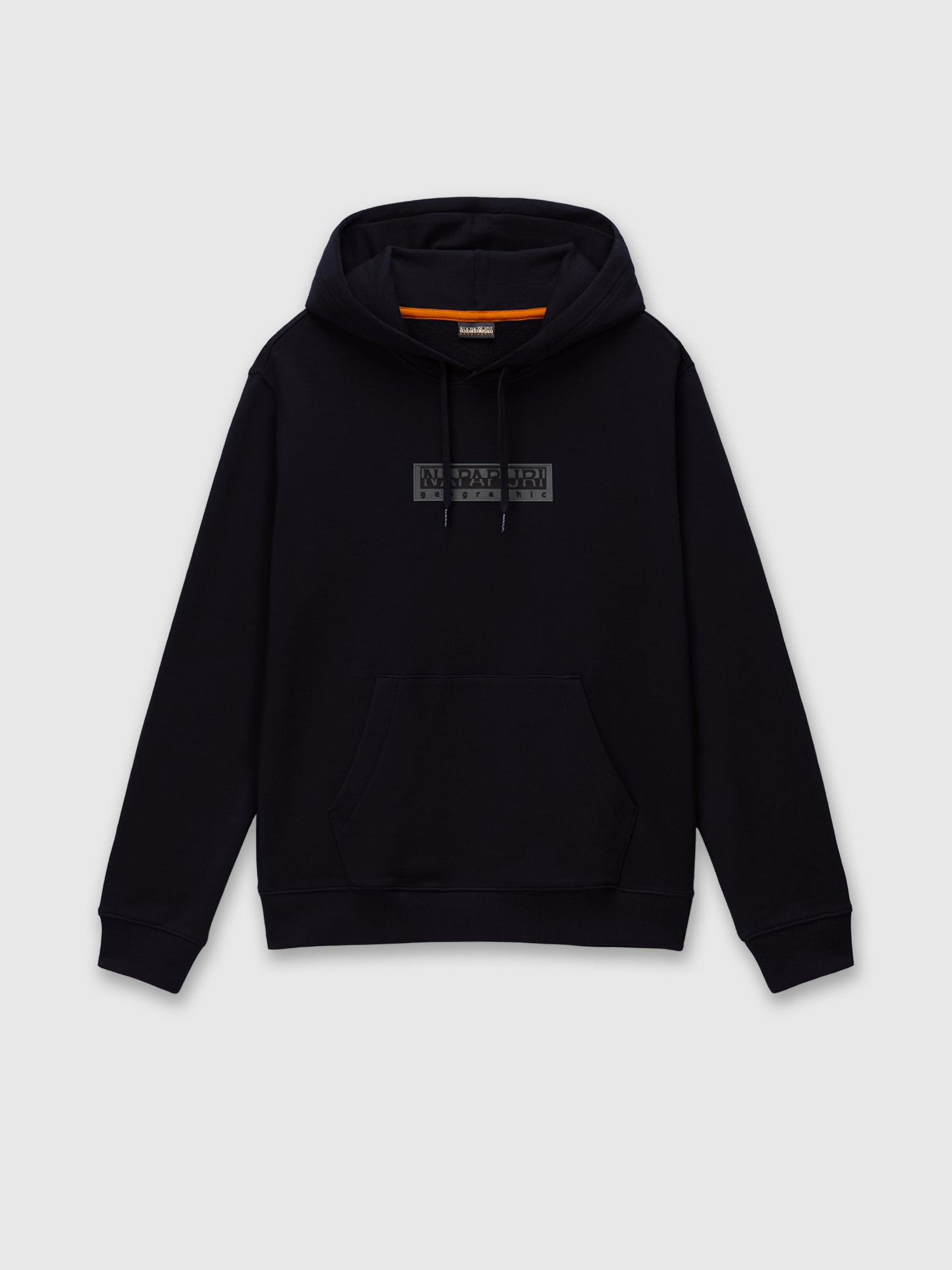 Napapijri Box Logo French Terry Hoodie Black Beauty from Saxumo.com
