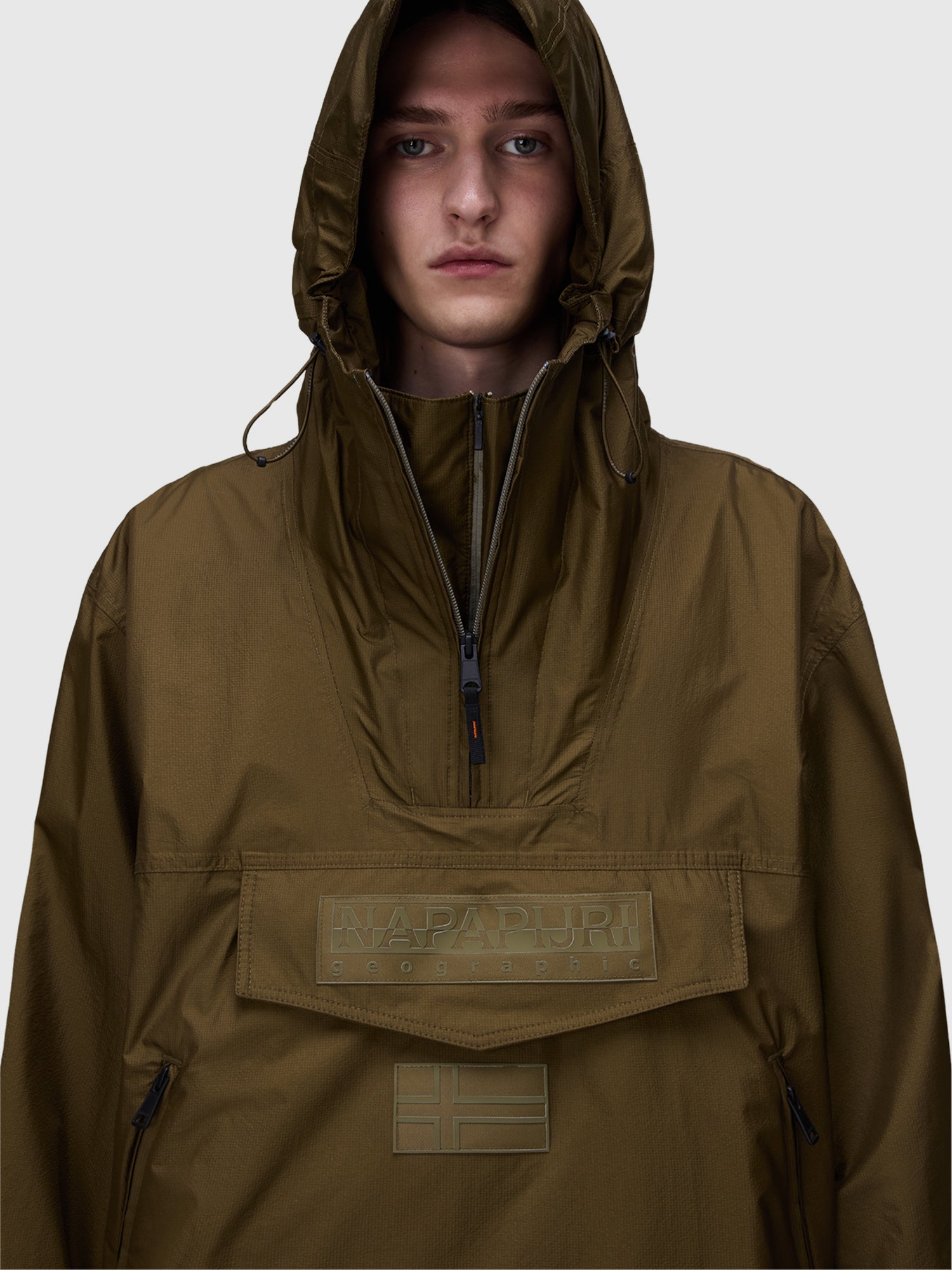 Napapijri Rainforest Next Summer Anorak Jacket Green Olive from Saxumo.com