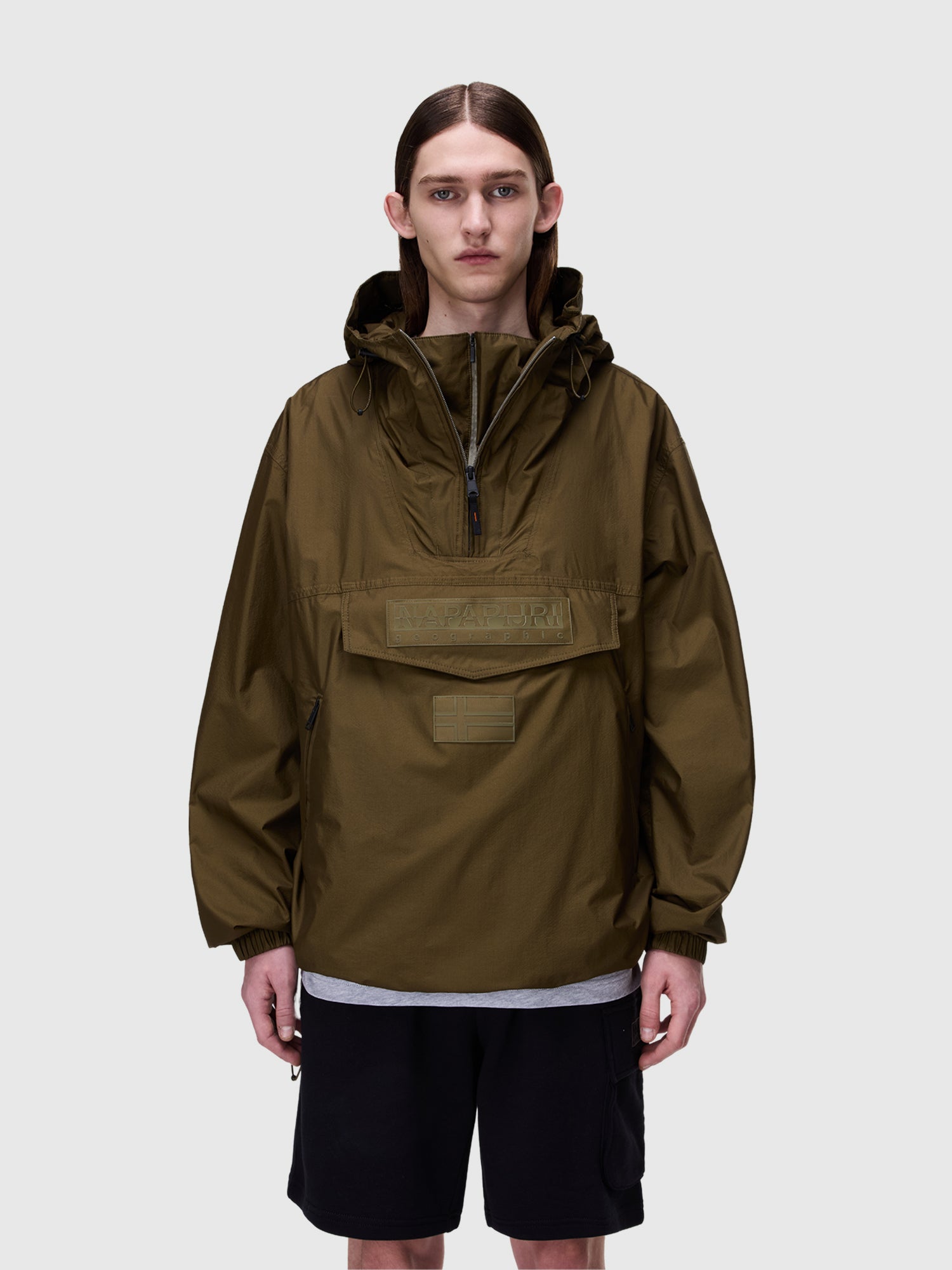 Napapijri Rainforest Next Summer Anorak Jacket Green Olive from Saxumo.com