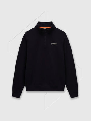 Napapijri Small Box Logo Half Zip Black from Saxumo.com