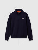 Napapijri Small Box Logo Half Zip Blu Marine from Saxumo