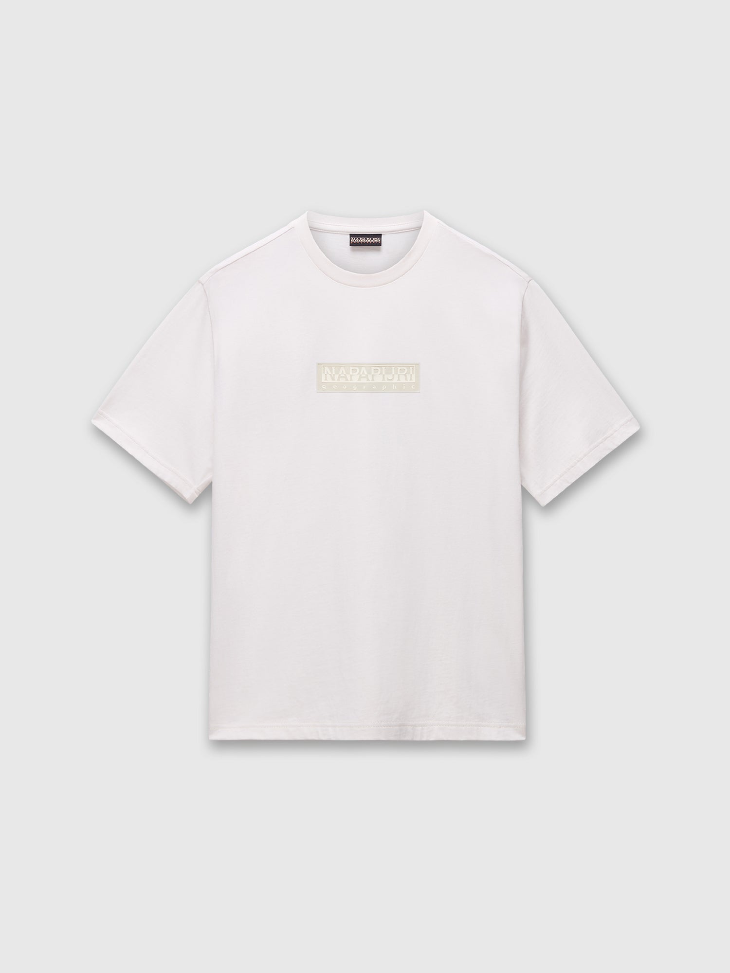 Napapijri Small Box Logo Short Sleeve T-Shirt/Cargo Short Set White Whisper from Saxumo.com