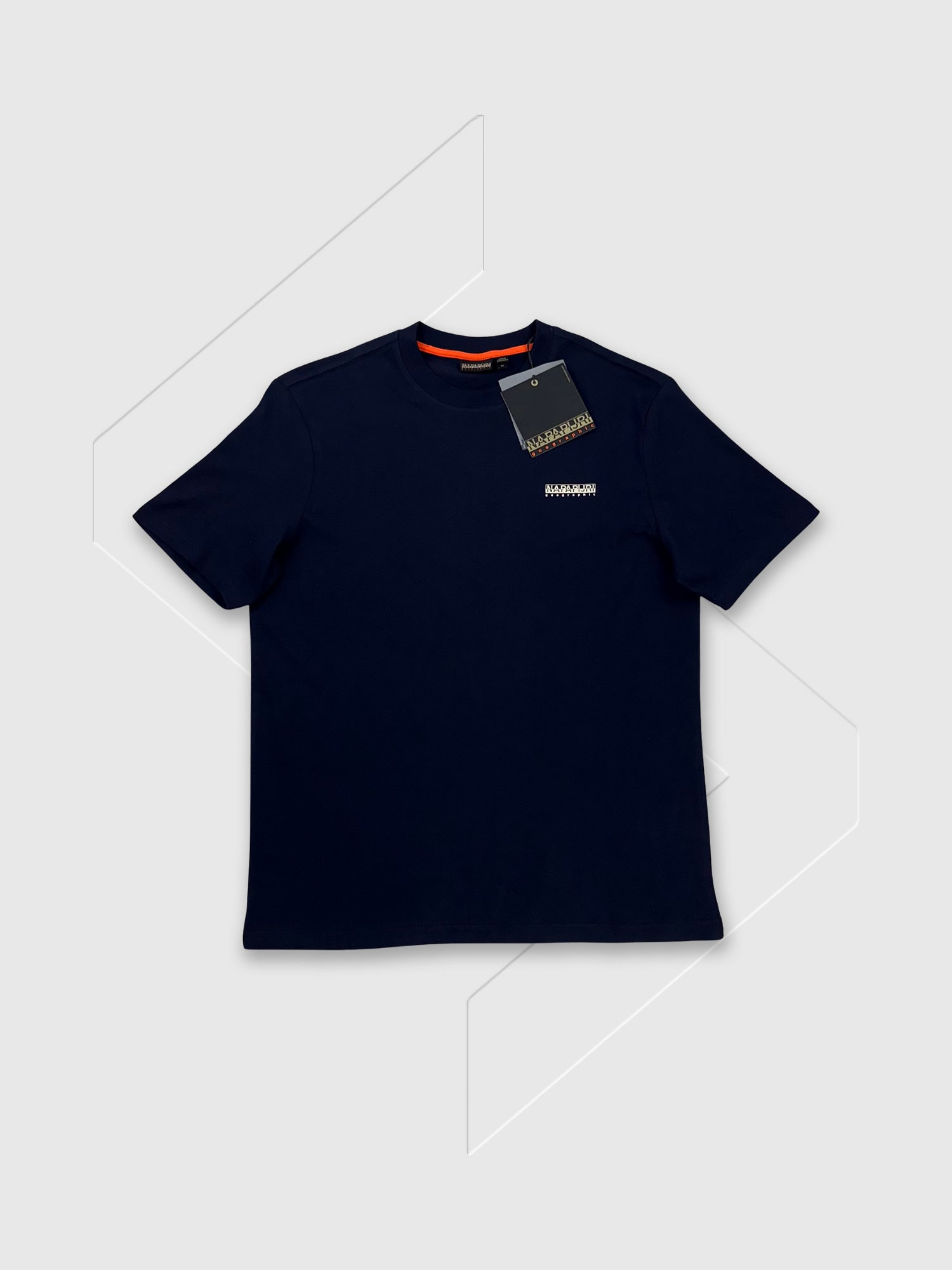 Napapijri Small Box Logo T-shirt Blu Marine from Saxumo.com