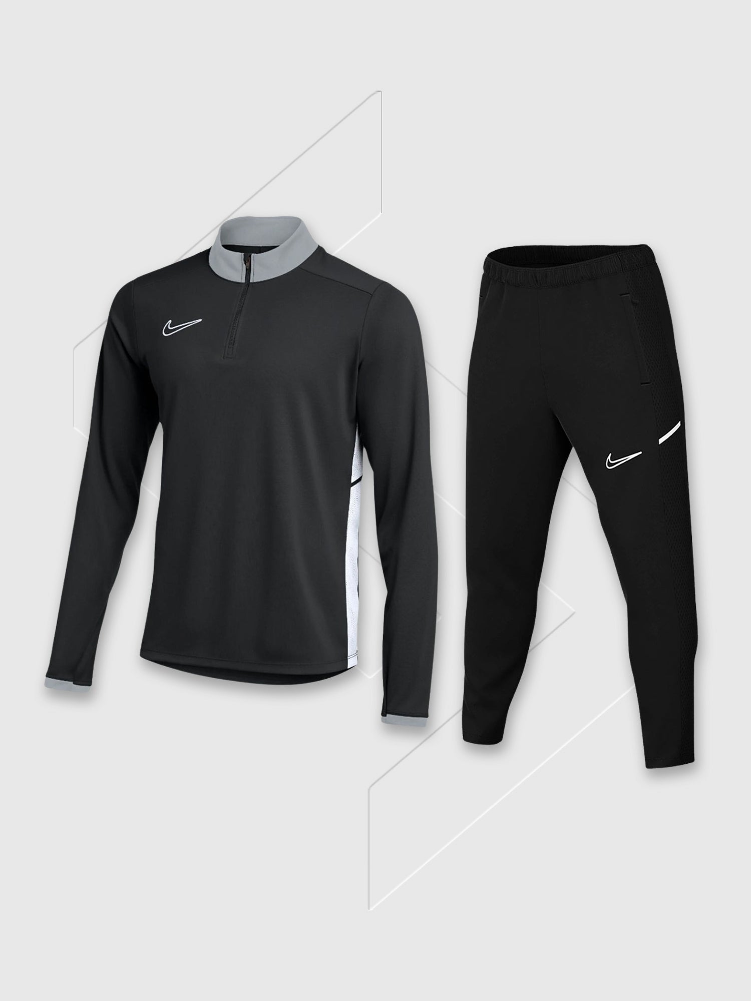 Nike Academy Dri-FIT 1/4 Zip Drill Top/Pant Set Black Junior from Saxumo.com