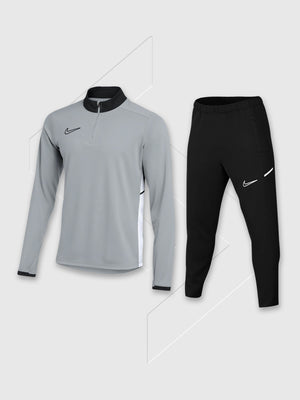 Nike Academy Dri-FIT 1/4 Zip Drill Top/Pant Set Grey/Black Junior from Saxumo.com