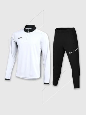 Nike Academy Dri-FIT 1/4 Zip Drill Top/Pant Set White/Black Junior