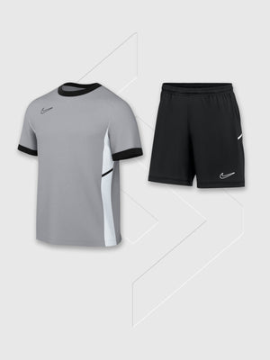 Nike Academy Dri-FIT Short Sleeve Top/Short Set Grey/Black Junior from Saxumo.com
