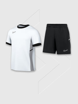Nike Academy Dri-FIT Short Sleeve Top/Short Set White/Black Junior from Saxumo.com