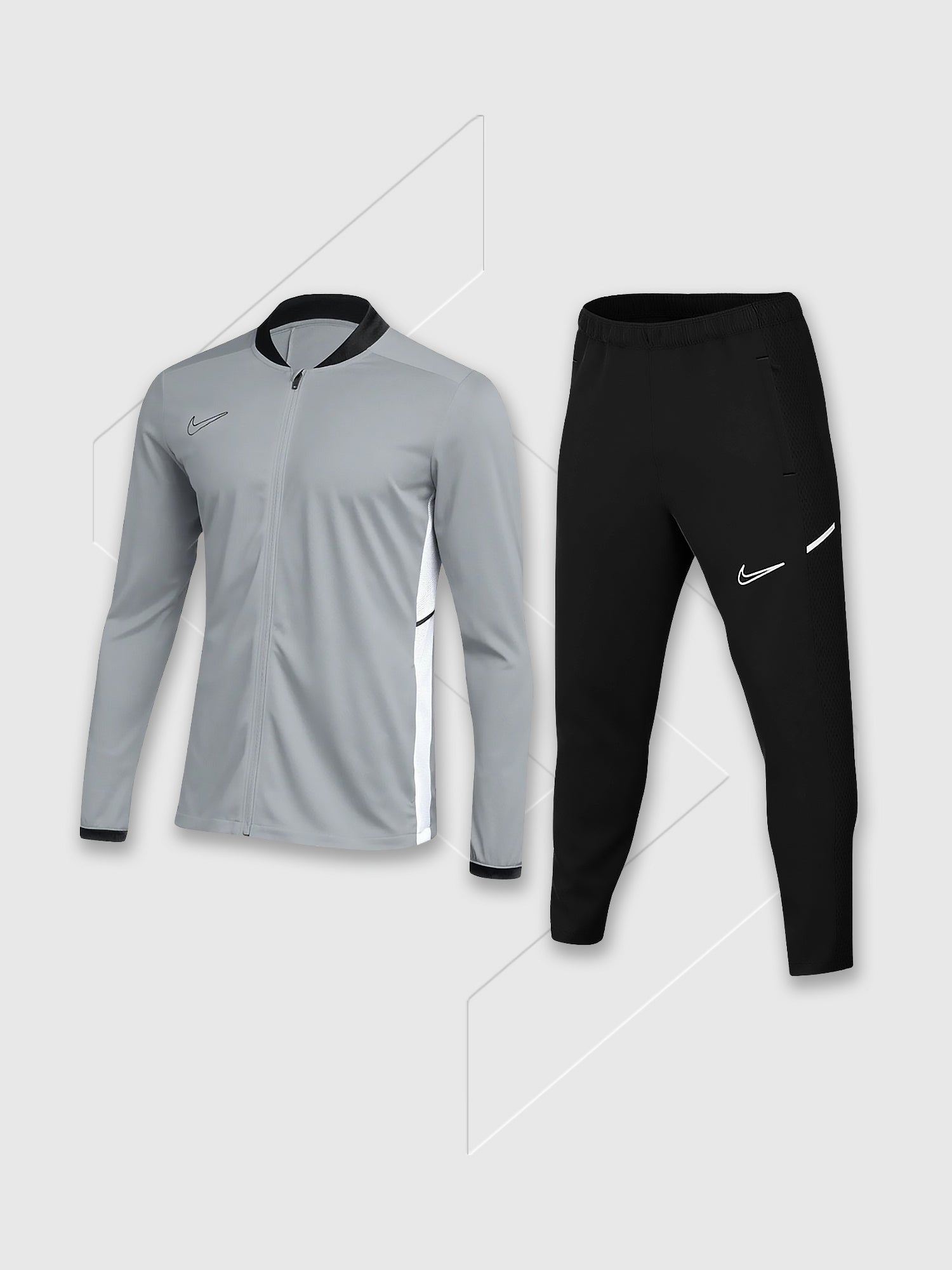 Nike Academy Dri-FIT Track Full Zip Jacket/Pant Set Grey/Black Junior from Saxumo.com