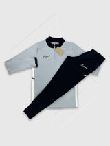 Nike Academy Drill Half Zip Top/Pant Tracksuit Set Grey/Black