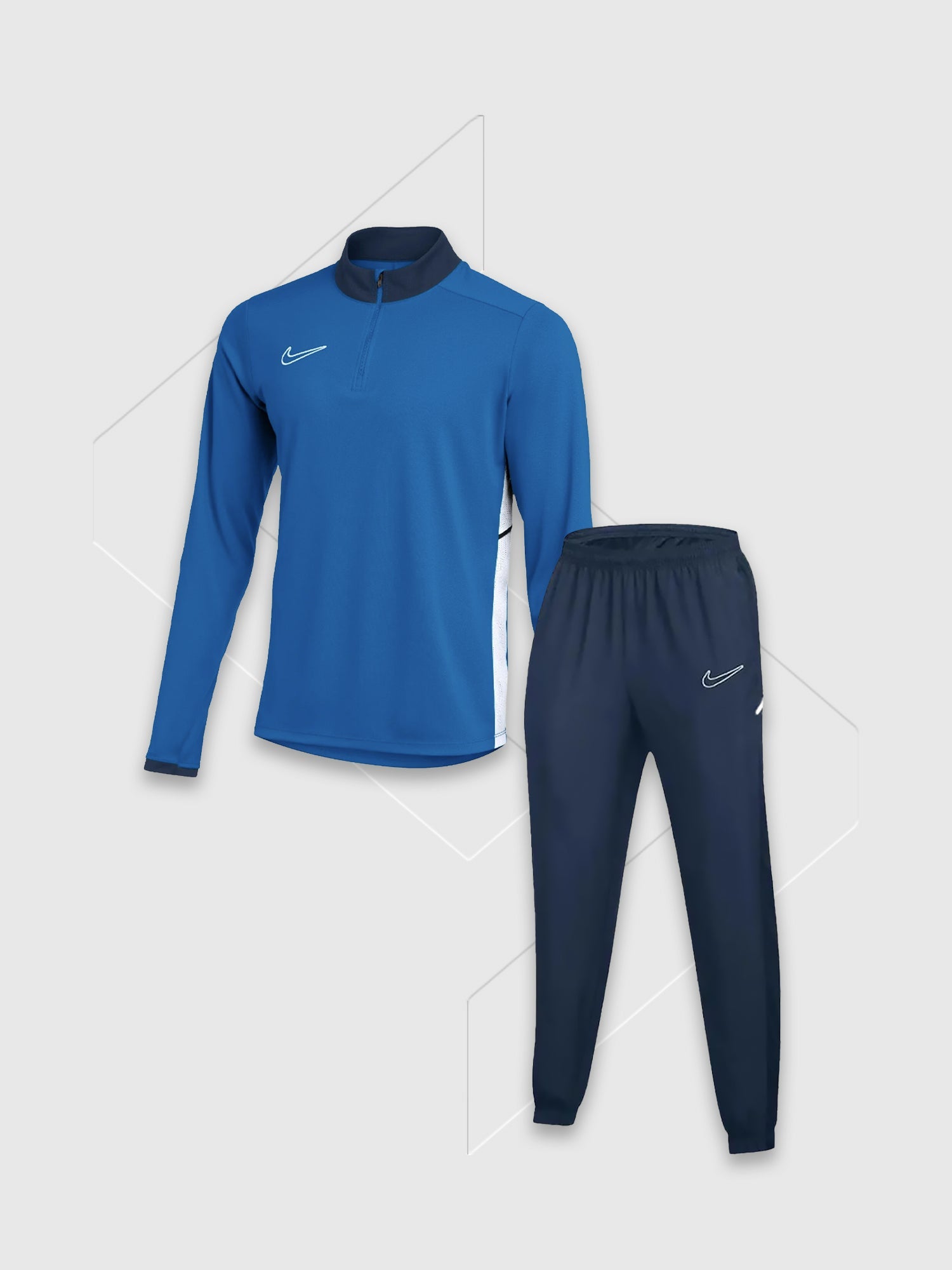 Nike Academy Drill Half Zip Top/Pant Tracksuit Set Royal Blue from Saxumo