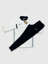 Nike Academy Drill Half Zip Top/Pant Tracksuit Set White/Black