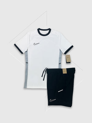 Nike Academy T-Shirt/Short Set White/Black from Saxumo