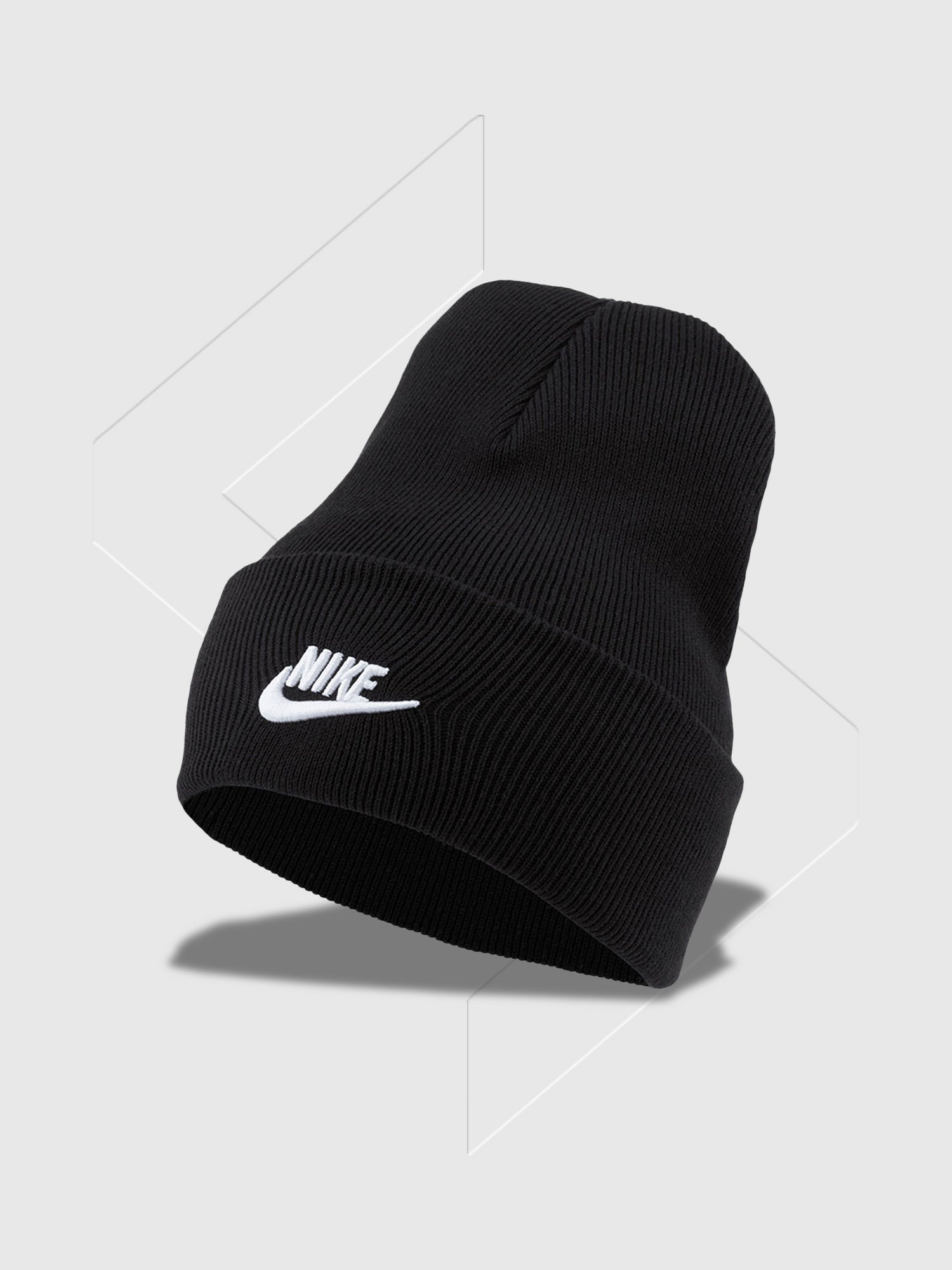 Nike Beanie Utility Futura Hat Black/White from Saxumo