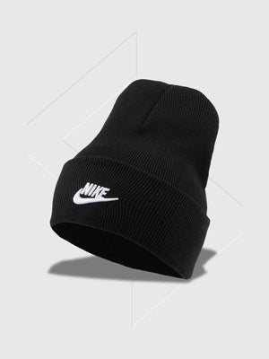 Nike Beanie Utility Futura Hat Black/White from Saxumo