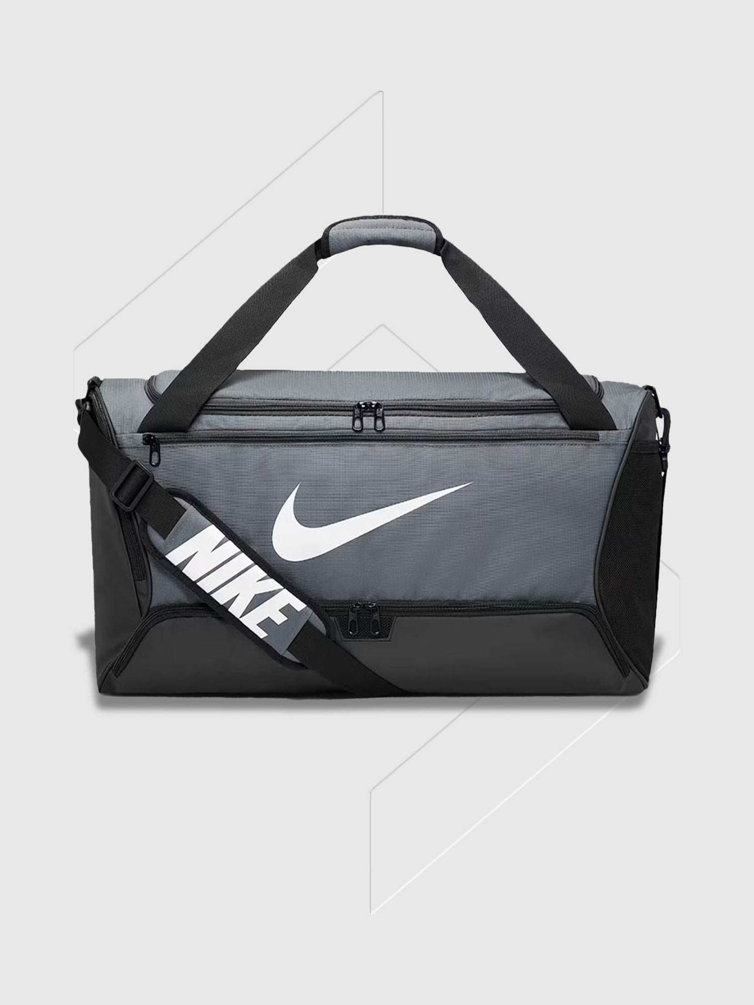 Nike Brasilia Training Bag Grey/Black/White from Saxumo