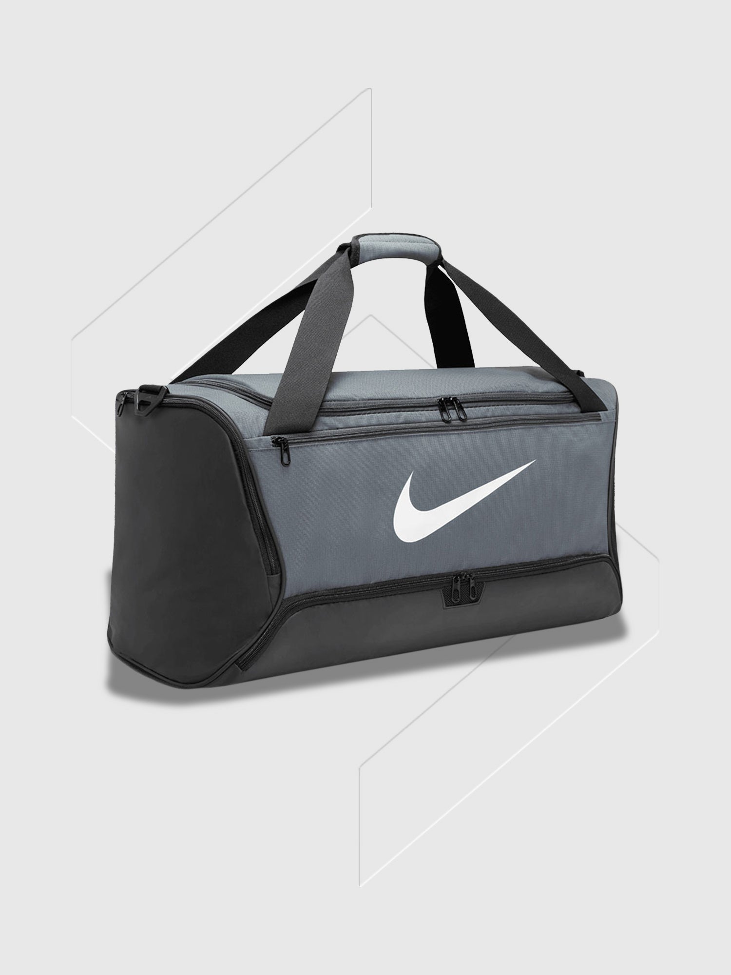 Nike Brasilia Training Bag Grey/Black/White from Saxumo