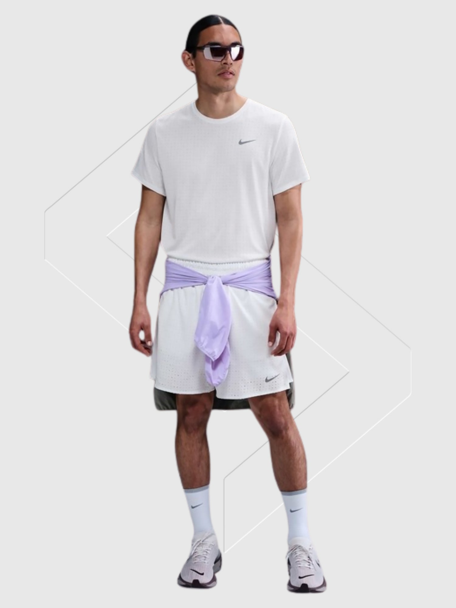 Nike Breathe Miler Running T-shirt White from Saxumo