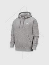 Nike Fleece Club Hoodie Dark Grey/White