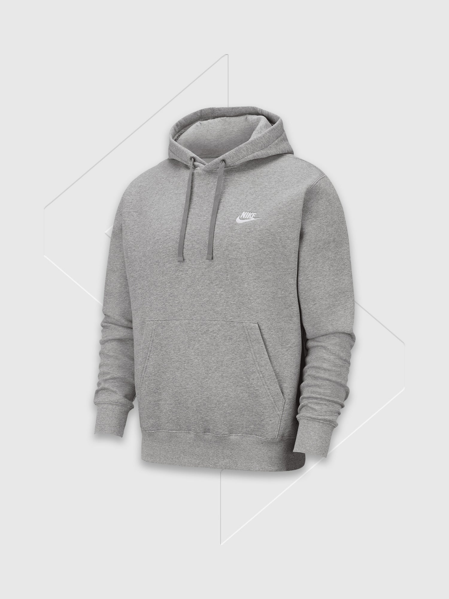 Nike Fleece Club Hoodie Dark Grey/White from Saxumo