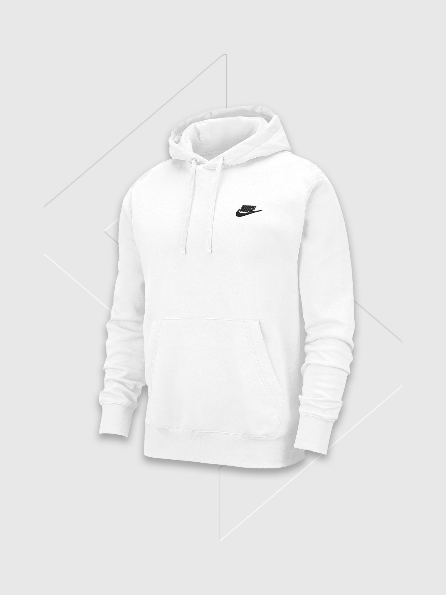 Nike Club Fleece Hoodie White/ Black from Saxumo