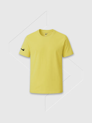 Nike Cotton Logo T-shirt Yellow from Saxumo
