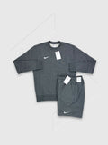 Nike Crew Neck Sweater/Short Set Charcoal Grey