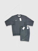 Nike Crew Neck Sweater/Short Set Charcoal Grey from Saxumo