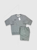 Nike Crew Neck Sweater/ Shorts Set Grey from Saxumo