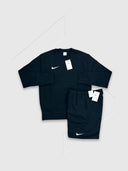 Nike Crew Neck Sweater/ Shorts Set Black from Saxumo