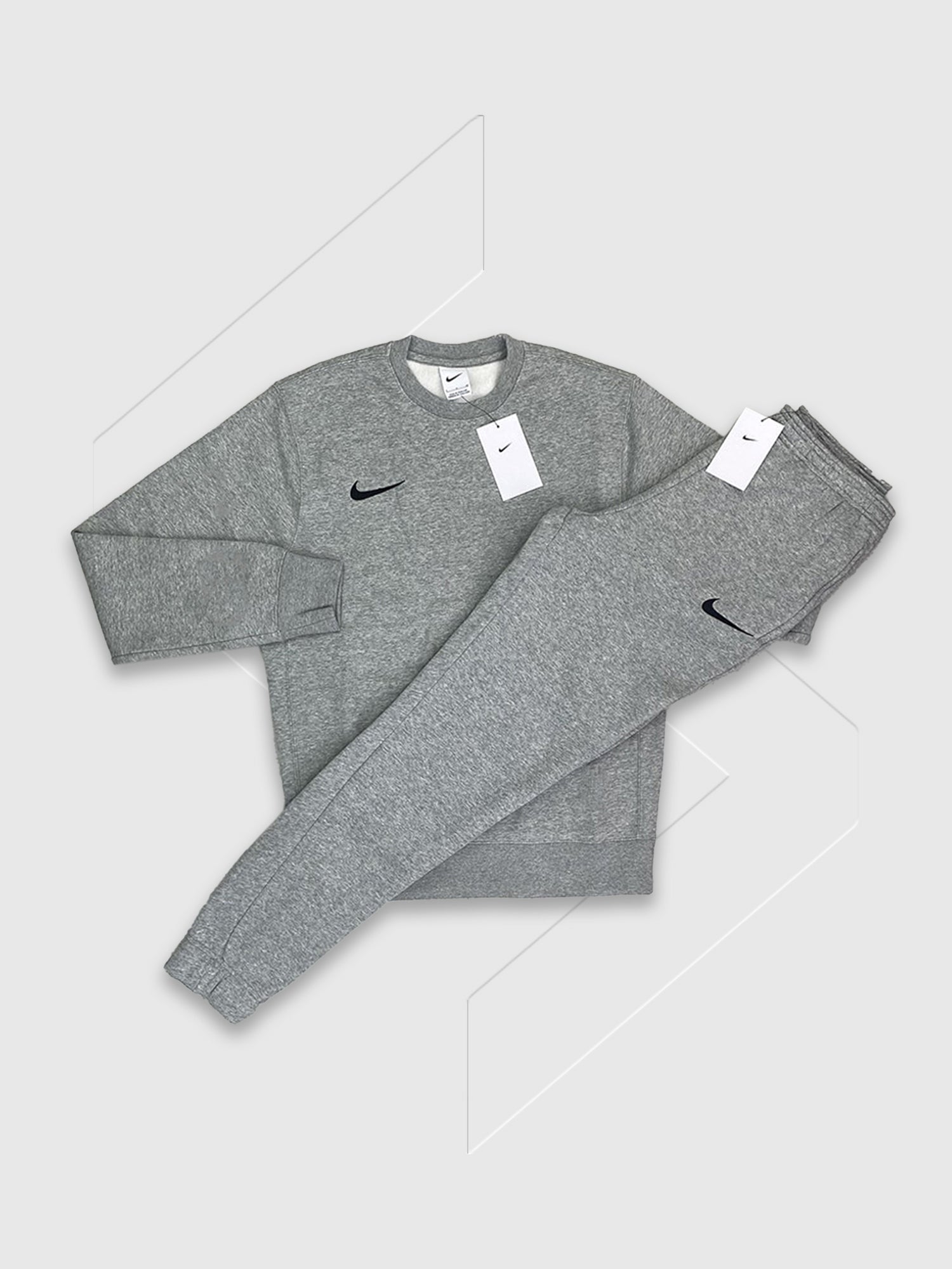 Nike Crew Neck Tracksuit Set Grey from Saxumo