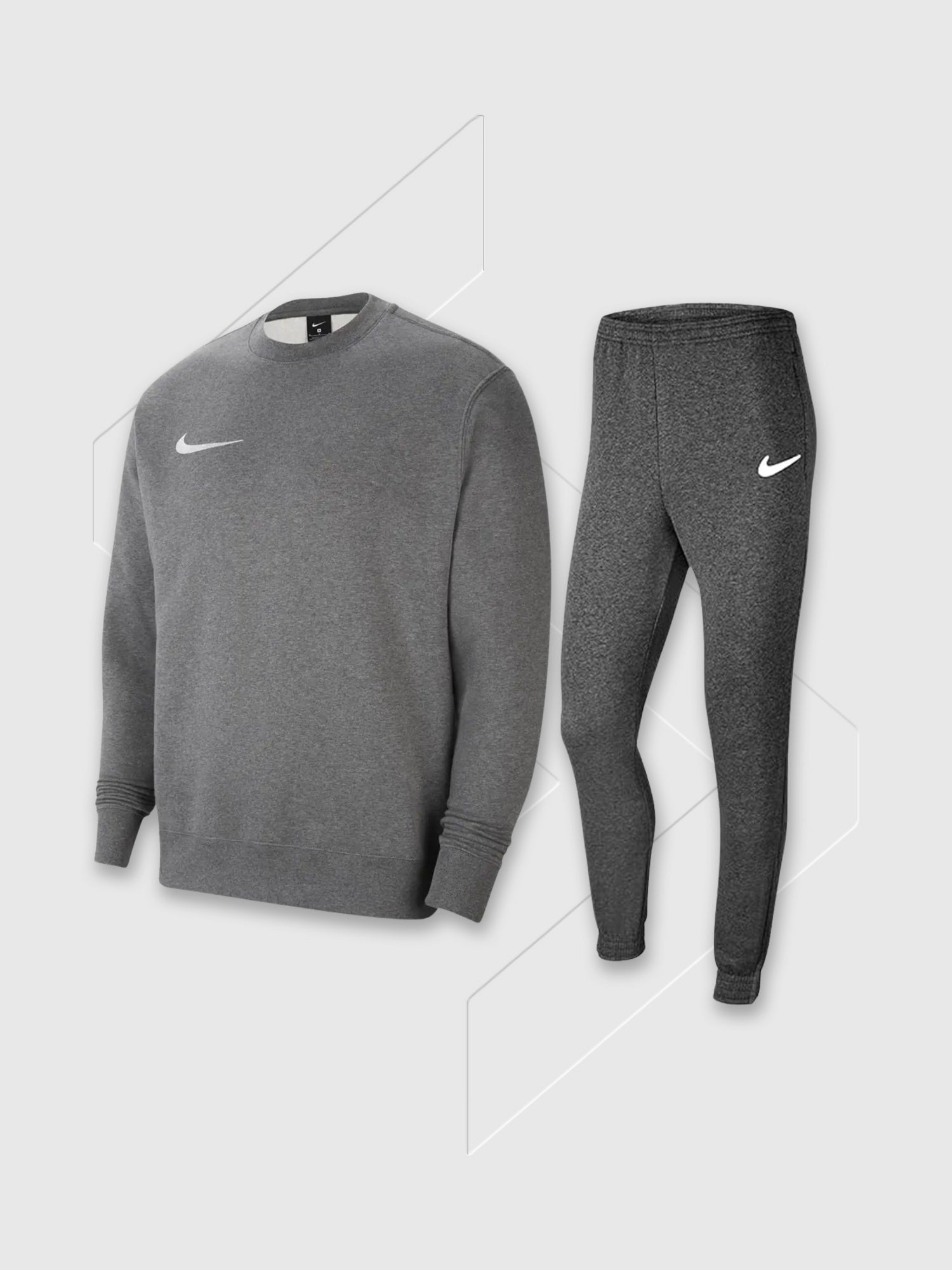 Nike Dri-FIT Crew Sweatshirt/Pant Set Charcoal Heather Junior from Saxumo.com