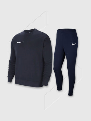 Nike Dri-FIT Crew Sweatshirt/Pant Set Navy Junior from Saxumo.com