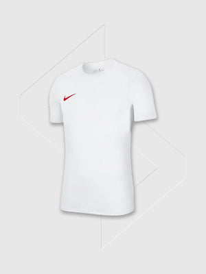 Nike Dri-FIT Short Sleeve University White/Red Junior from Saxumo.com