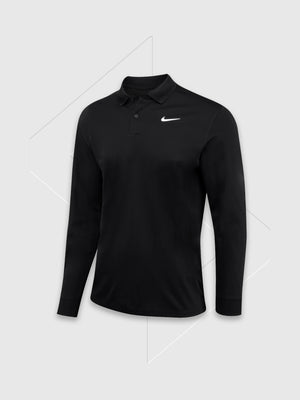 Nike Dri-FIT Victory Solid Long Sleeve Polo Black from Saxumo