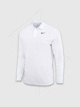 Nike Dri-FIT Victory Solid Long Sleeve Polo White