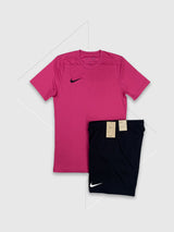 Nike Dri-Fit T-Shirt/Short Set Pink/Black