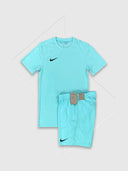 Nike Dri-Fit T-Shirt/Short Set Turquoise from Saxumo